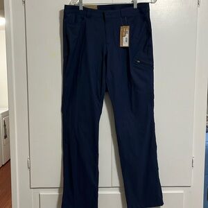 NWT women’s Eddie Bauer Rainier pants size 10 blue, UPF 50+ sun protection